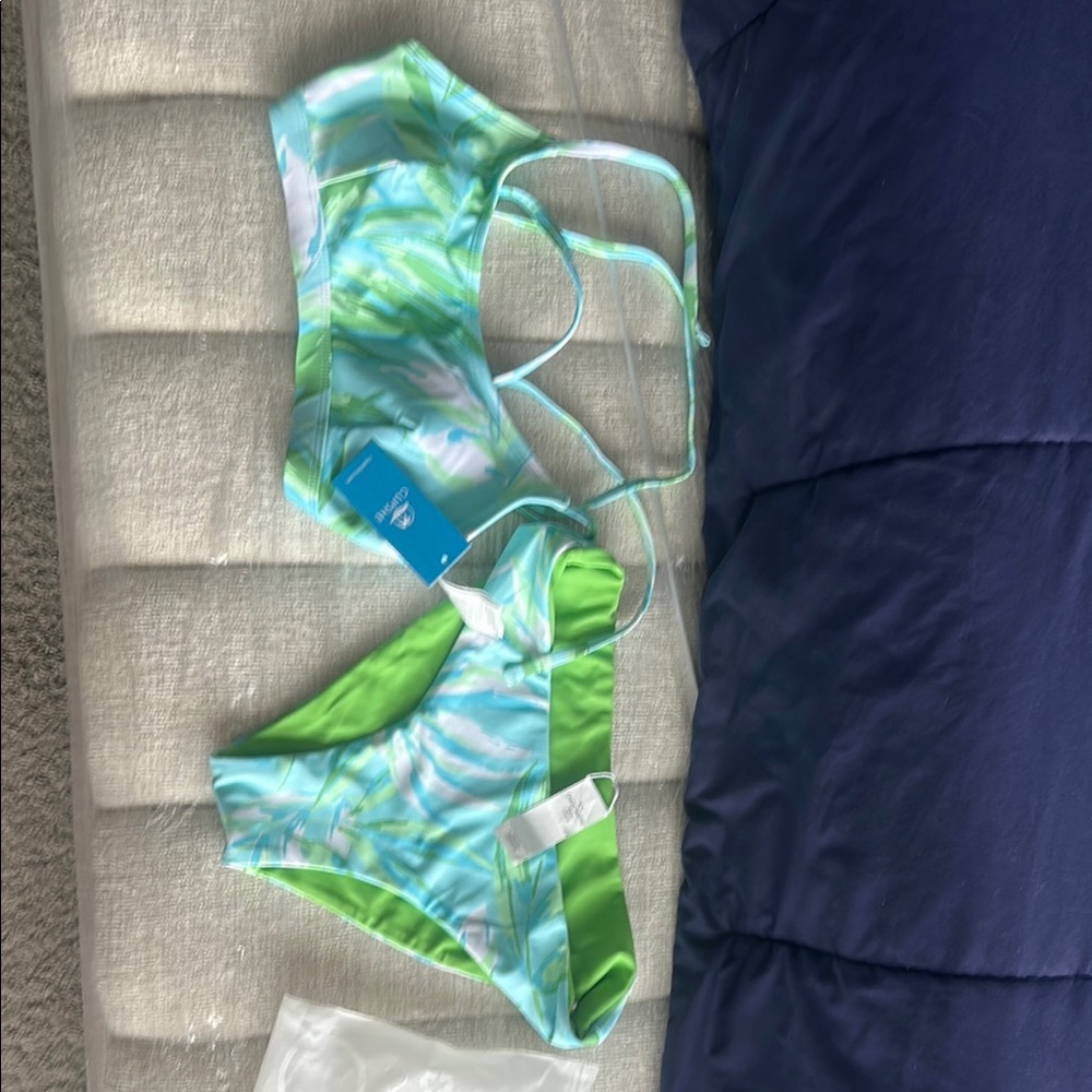 Cupshe Blue and Green Bikini Vibrant Swimwear